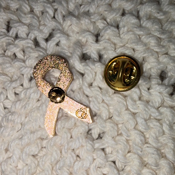 Pink Breast Cancer Awareness Ribbon Pin - Picture 3 of 3